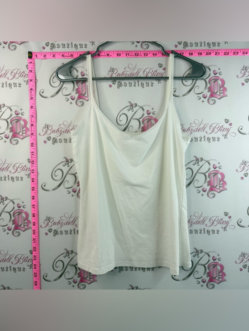 On Gossamer tank top shirt cami Lightweight Camisole with Lace Trim- White